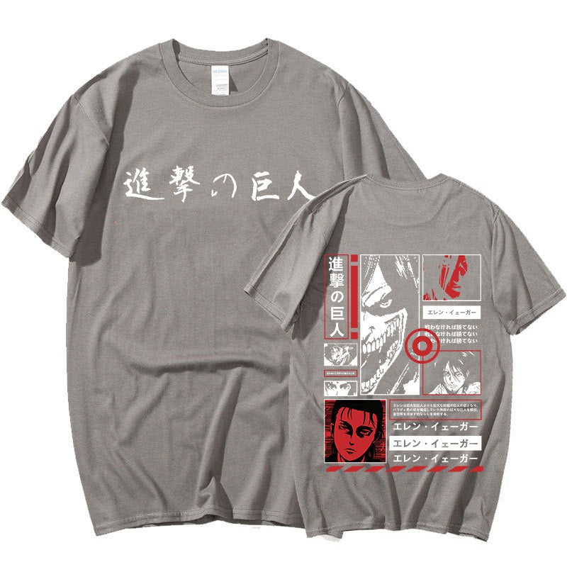 Japan Anime Attack on Titan T Shirt Men Shingeki No Kyojin E