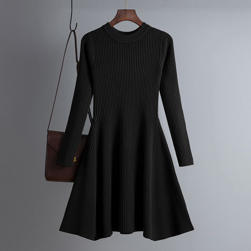 elegant knit dress women slim mini dress Female chic knit sexy dress