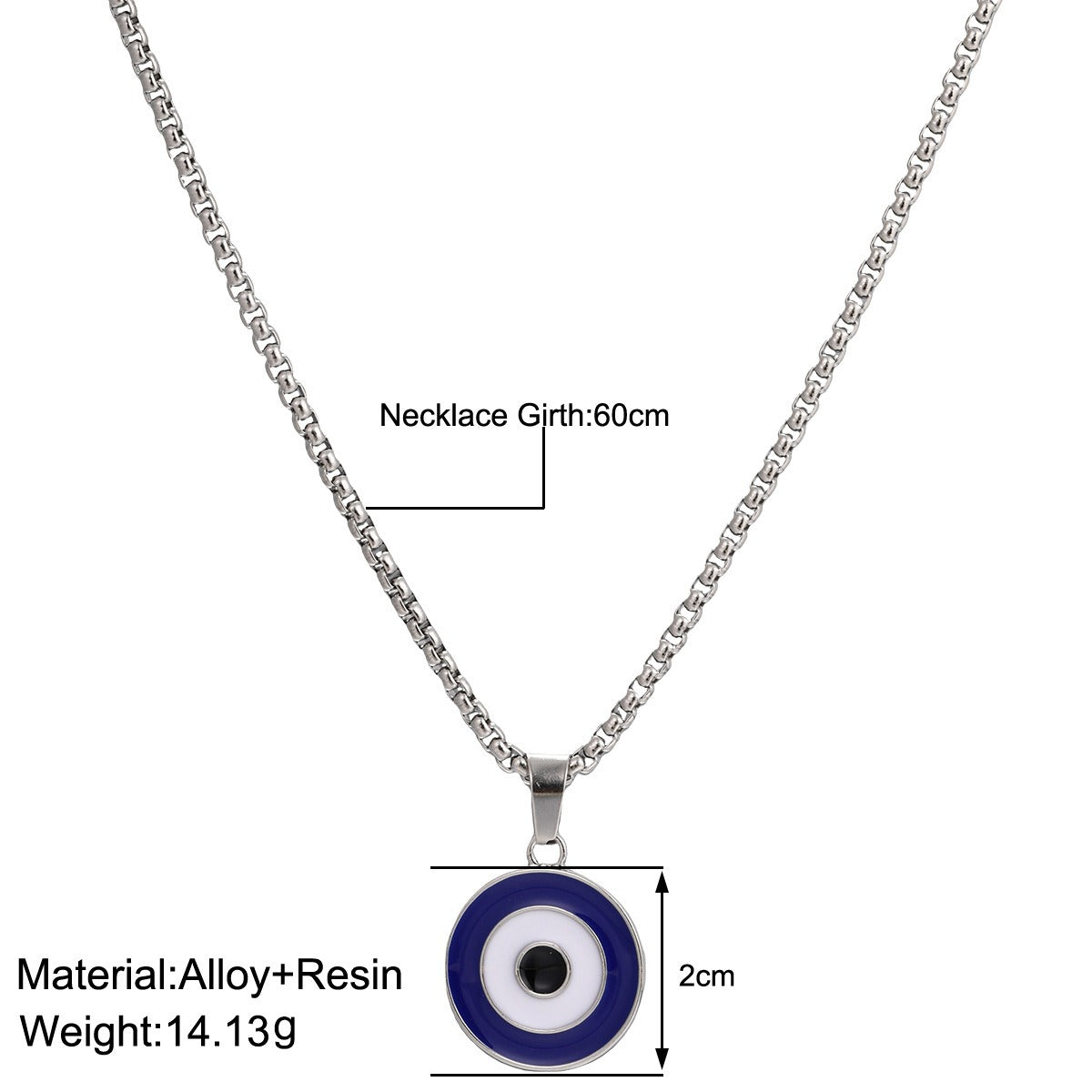 Hot selling hip-hop style Devil's Eye pendant necklace with male and female personality and niche design sense necklace