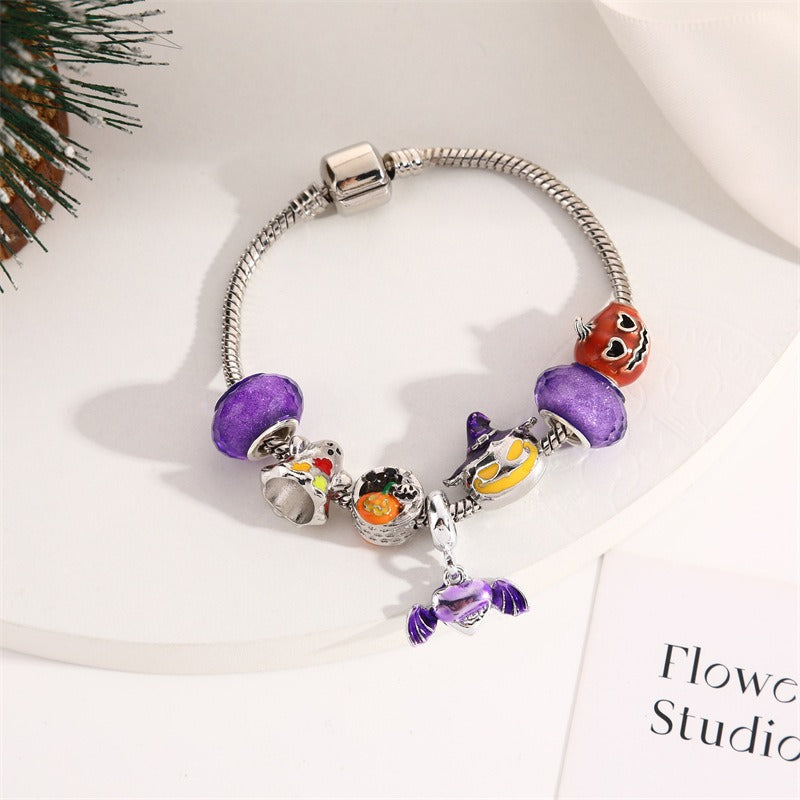 Christmas Gift Crystal Large Hole Beaded Bracelet Bracelet Female