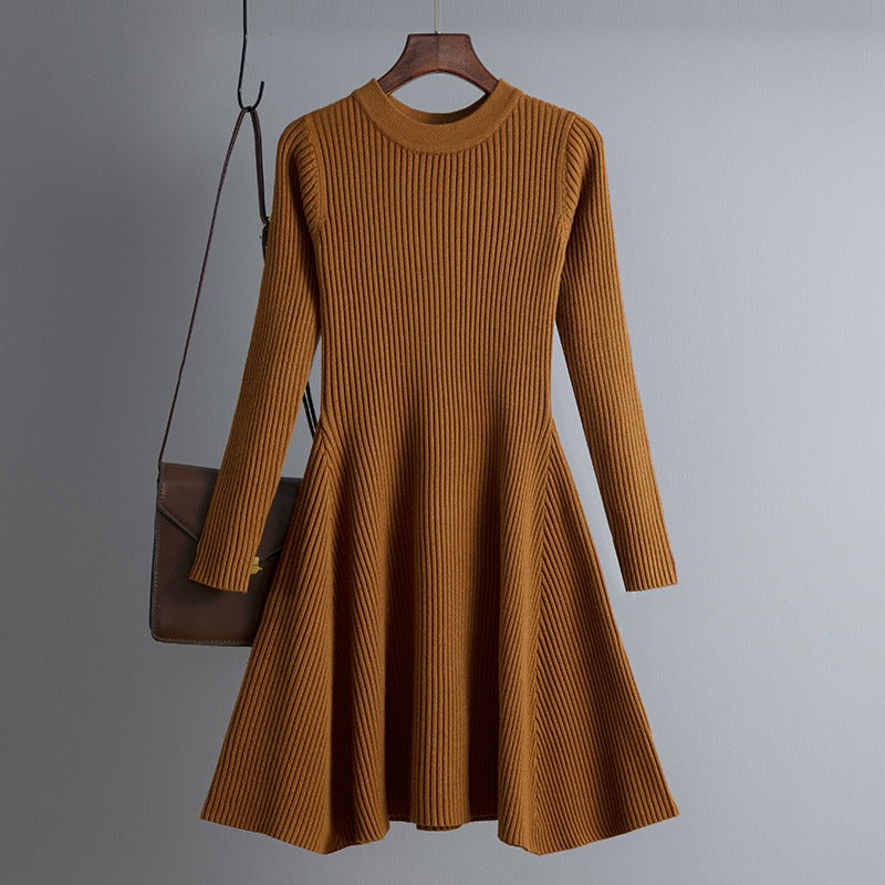 elegant knit dress women slim mini dress Female chic knit sexy dress