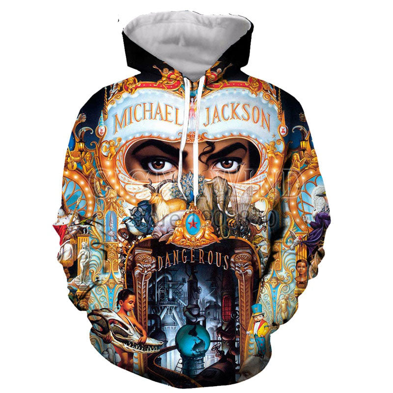 New arrive popular micheal jackson hoodies men women 3D print Novelty fashion harajuku style streetwear unisex tracksuit tops