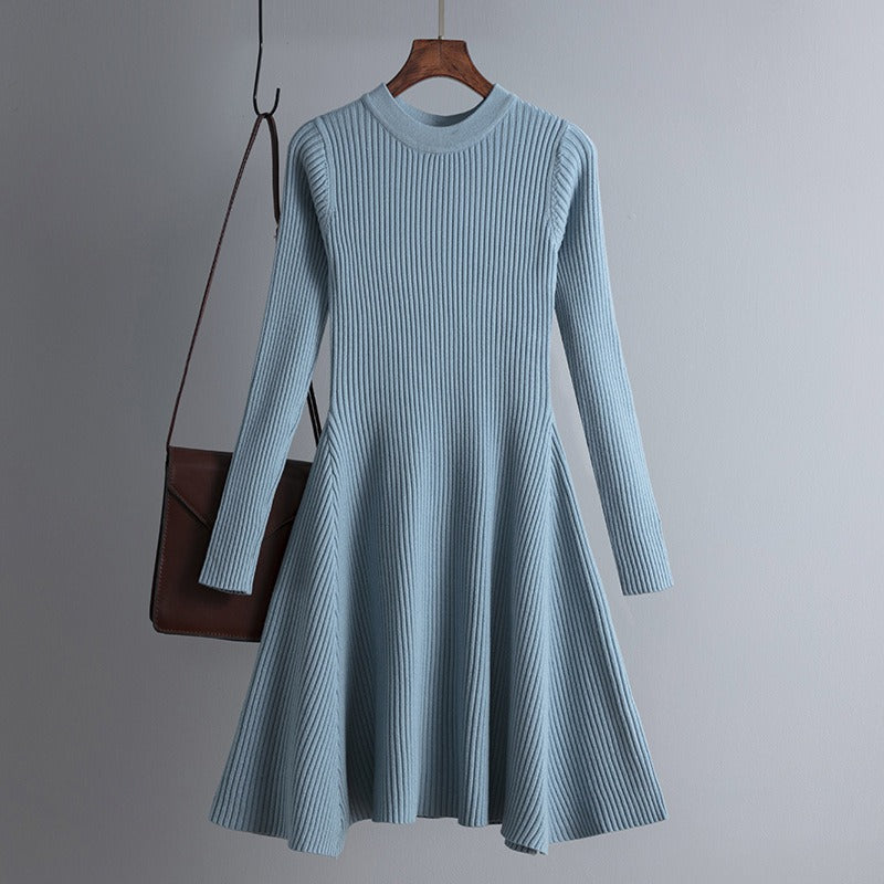 elegant knit dress women slim mini dress Female chic knit sexy dress